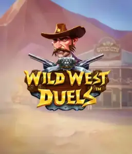  Immerse yourself in the wild world of "Wild West Duels" by Pragmatic Play, featuring a gritty gunslinger ready for a showdown. The image features a fierce cowboy with crossed pistols, set against a desert backdrop. His intense eyes and detailed attire embody the spirit of the Old West. The game's title is boldly presented in an ornate font, complementing the adventurous theme. 